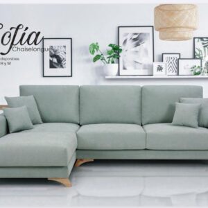 CHAISELONGUE SOFIA NORDICO CON PATAS DE MADERA 275 CM (ver colores)