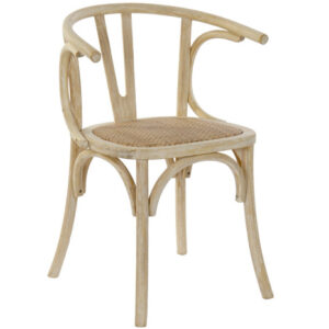 SILLA MADERA DE OLMO Y RATÁN
