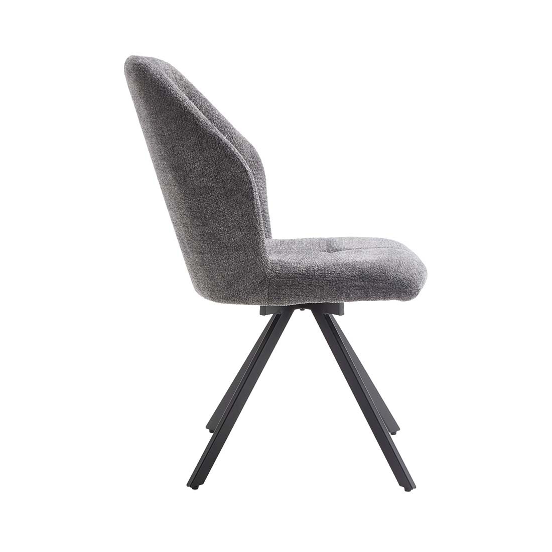 SILLA GIRATORIA TELA GRIS - Imagen 2