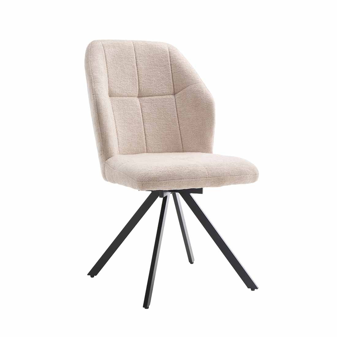 SILLA GIRATORIA TELA BEIGE