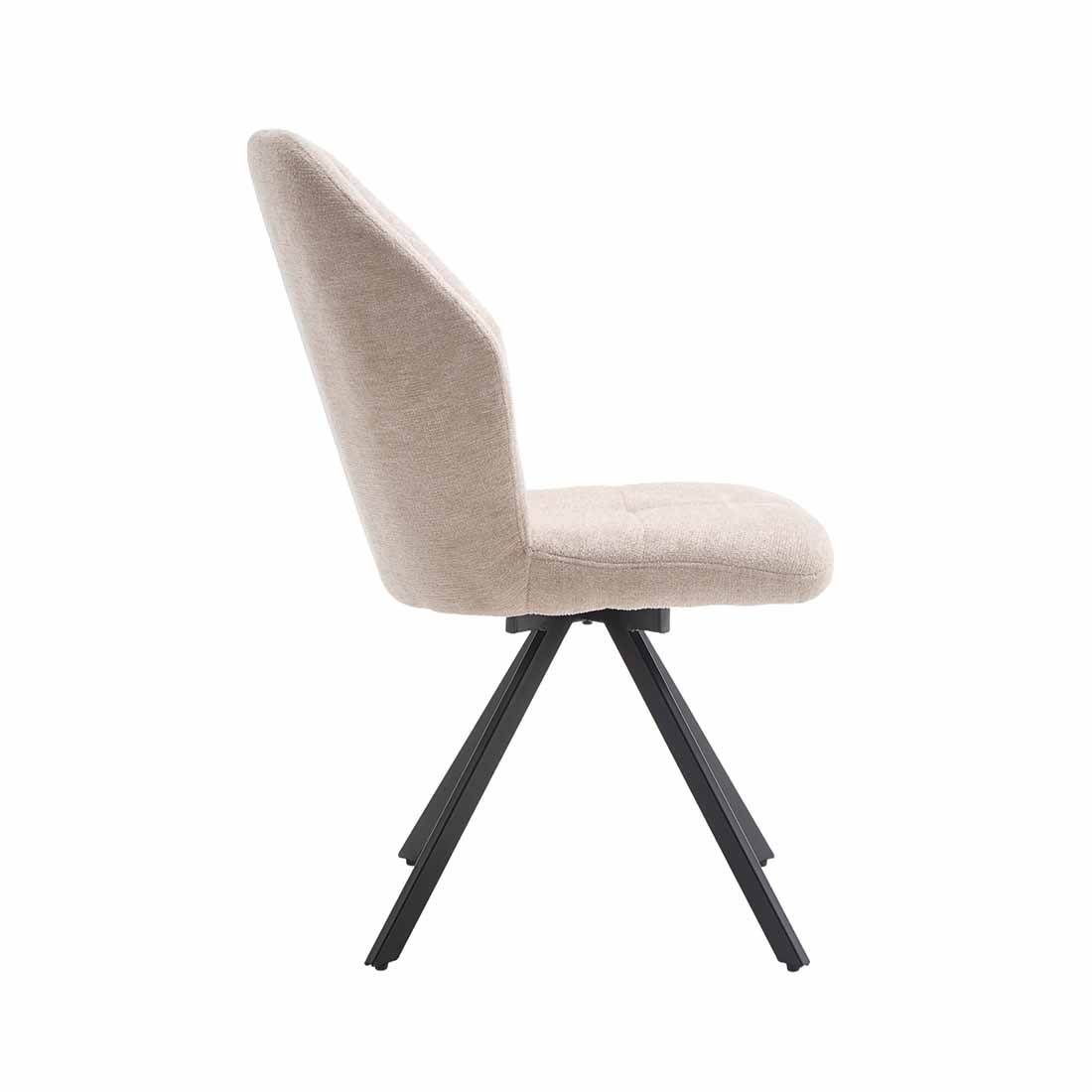 SILLA GIRATORIA TELA BEIGE - Imagen 2