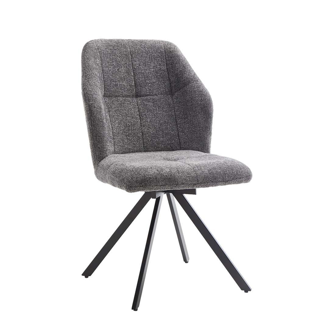 SILLA GIRATORIA TELA GRIS