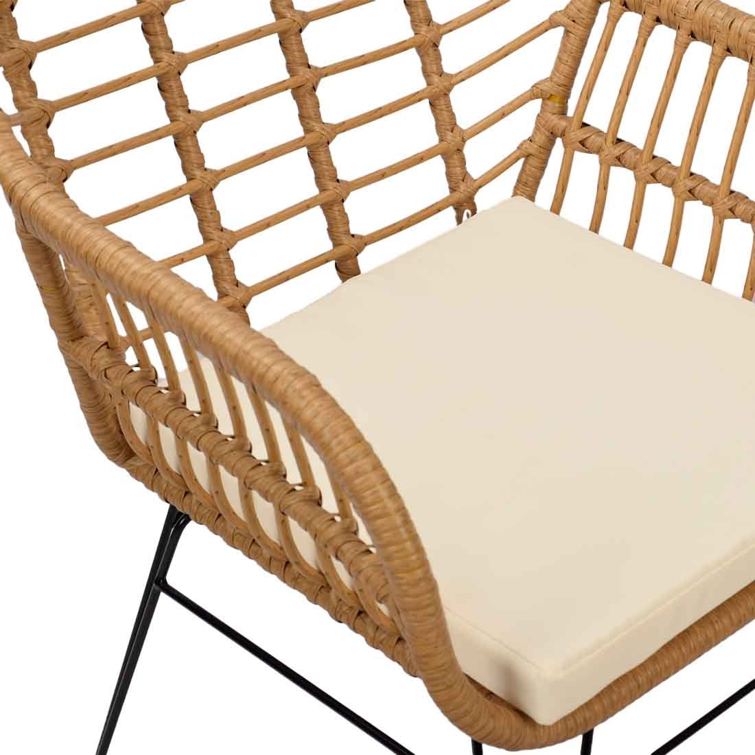 SILLON DE RATAN SINTÉTICO CON COJIN - Imagen 2