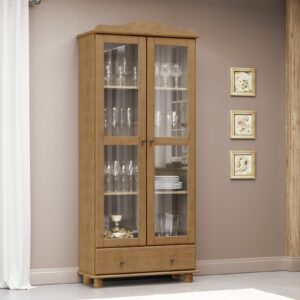 VITRINA DE MADERA COLOR FRESNO