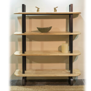 ESTANTERIA LIBRERIA ALTA DE MADERA MOD MOON 180X150X35