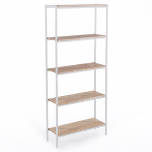 ESTANTERIA DE MADERA ROBLE Y METAL