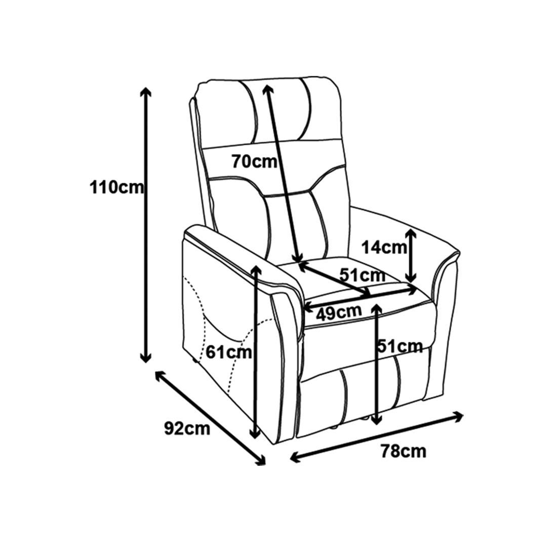 SILLON RELAX MANUAL PALANCA (Ver más colores) - Imagen 4