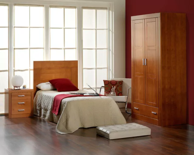 PACK DORMITORIO DE MADERA MOD 600 COLOR CEREZO - Imagen 7