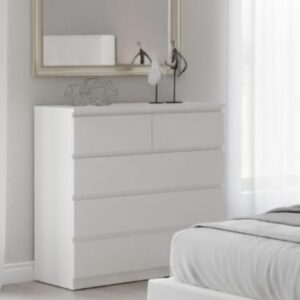 CÓMODA ECO 5 CAJONES BLANCA GP 021 87X80X40 CM