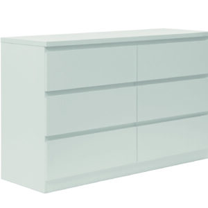 CÓMODA ECO 6 CAJONES BLANCA GP 020 75X120X40 CM