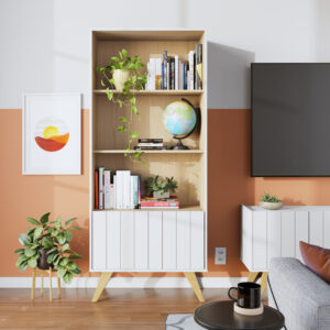 ESTANTERIA GP 268 BLANCO&FRESNO 175X75X36 CM