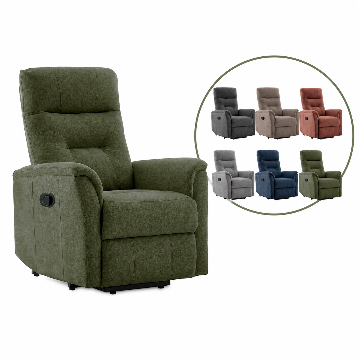 SILLON RELAX RECLINABLE MANUAL MOD CORONA (VER MAS COLORES)