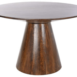 MESA COMEDOR MANGO 120X120X76 MARRON OSCURO