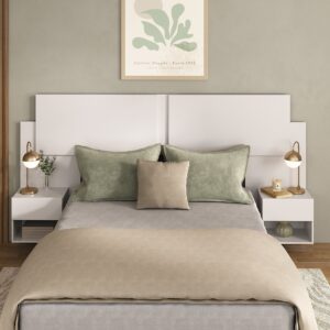 CABECERO EXTENSIBLE CON MESITAS COLOR BLANCO GQ 094